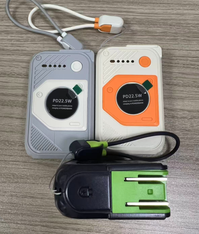 Travel-Ready Power Bank with Built-In Adapter