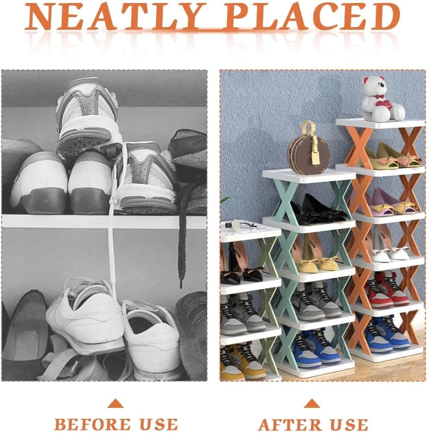 Foldable 6-Layer Shoe Rack for Easy Home Organization
