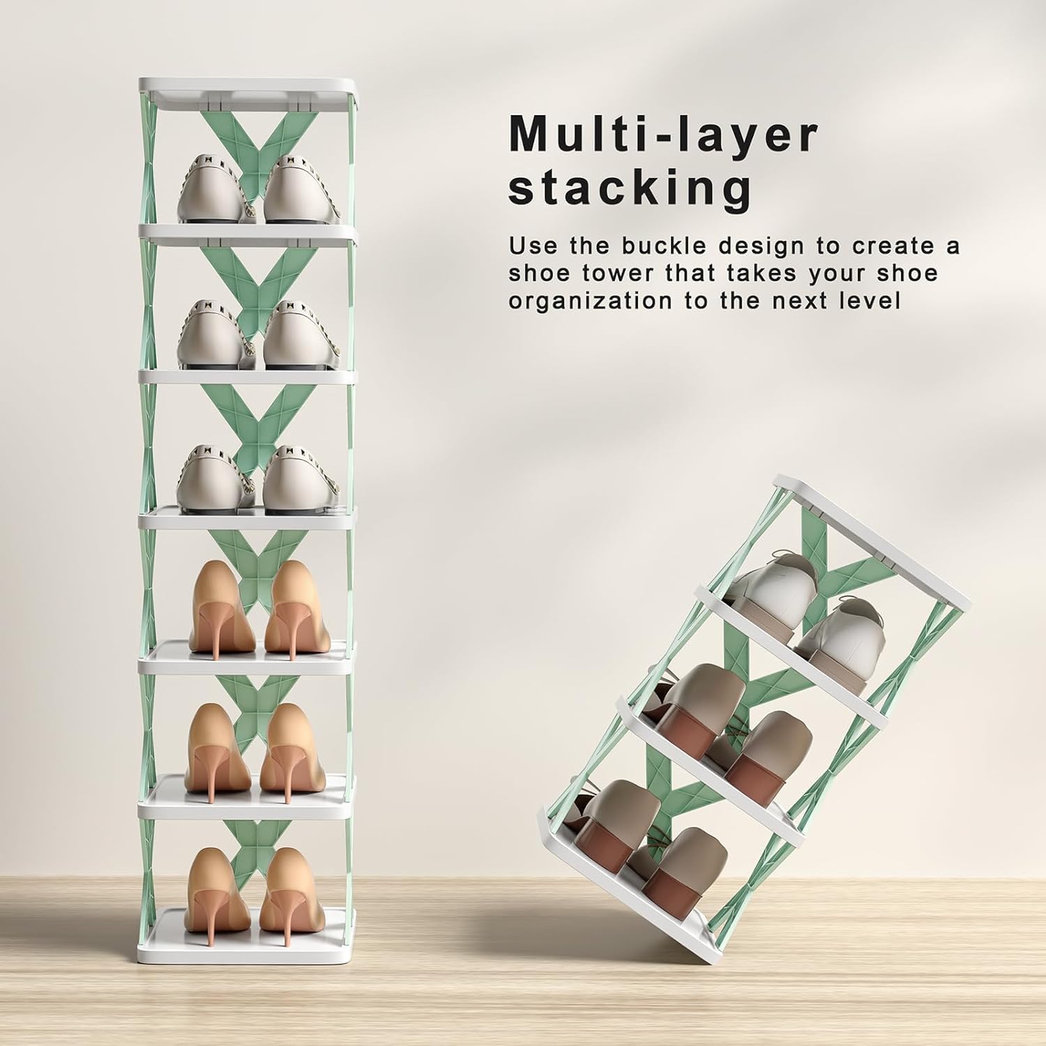 Foldable 6-Layer Shoe Rack for Easy Home Organization