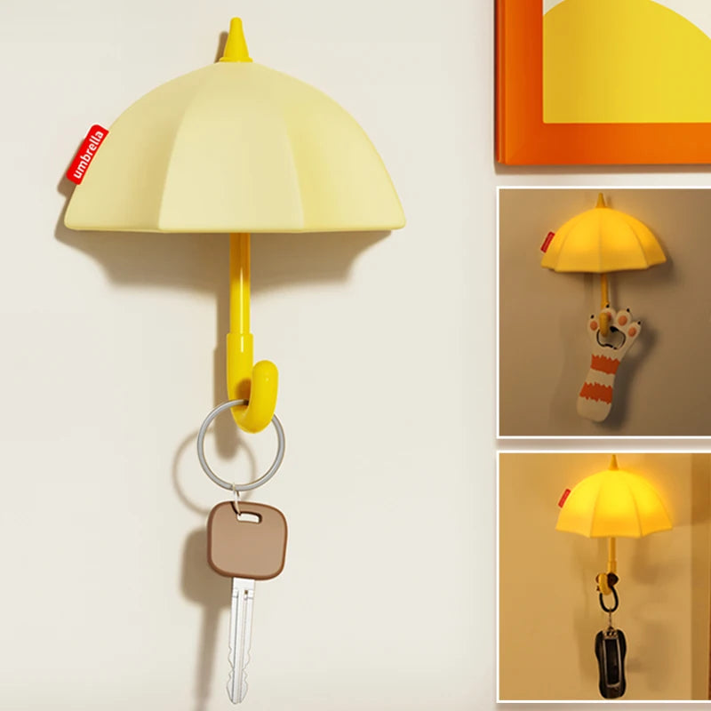 Cute & Practical: Umbrella Night Lamp with Key Holder