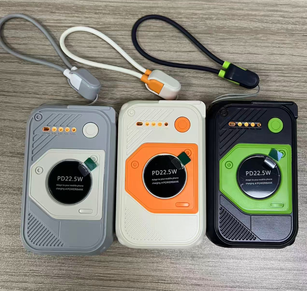 Travel-Ready Power Bank with Built-In Adapter