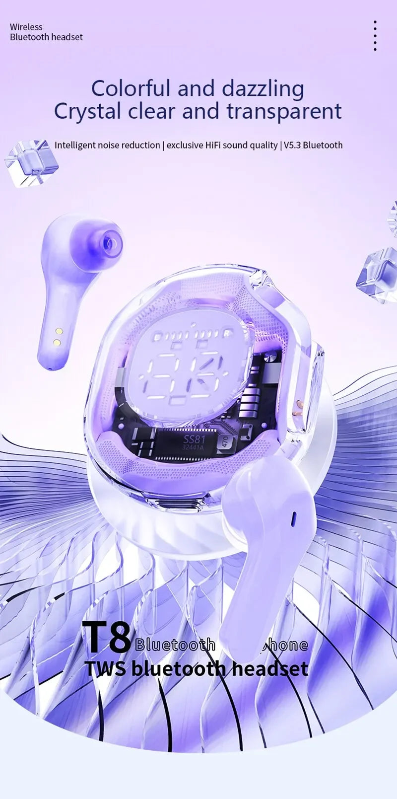 Ultra Crystal Wireless Earbuds for Daily Listening